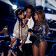Jay Z and Beyoncé with their daughter, Blue Ivy Carter, onstage during the 2014 MTV Video Music Awards at the Forum on Aug. 24, 2014, in Inglewood, Calif.
Mark Davis/Getty Images